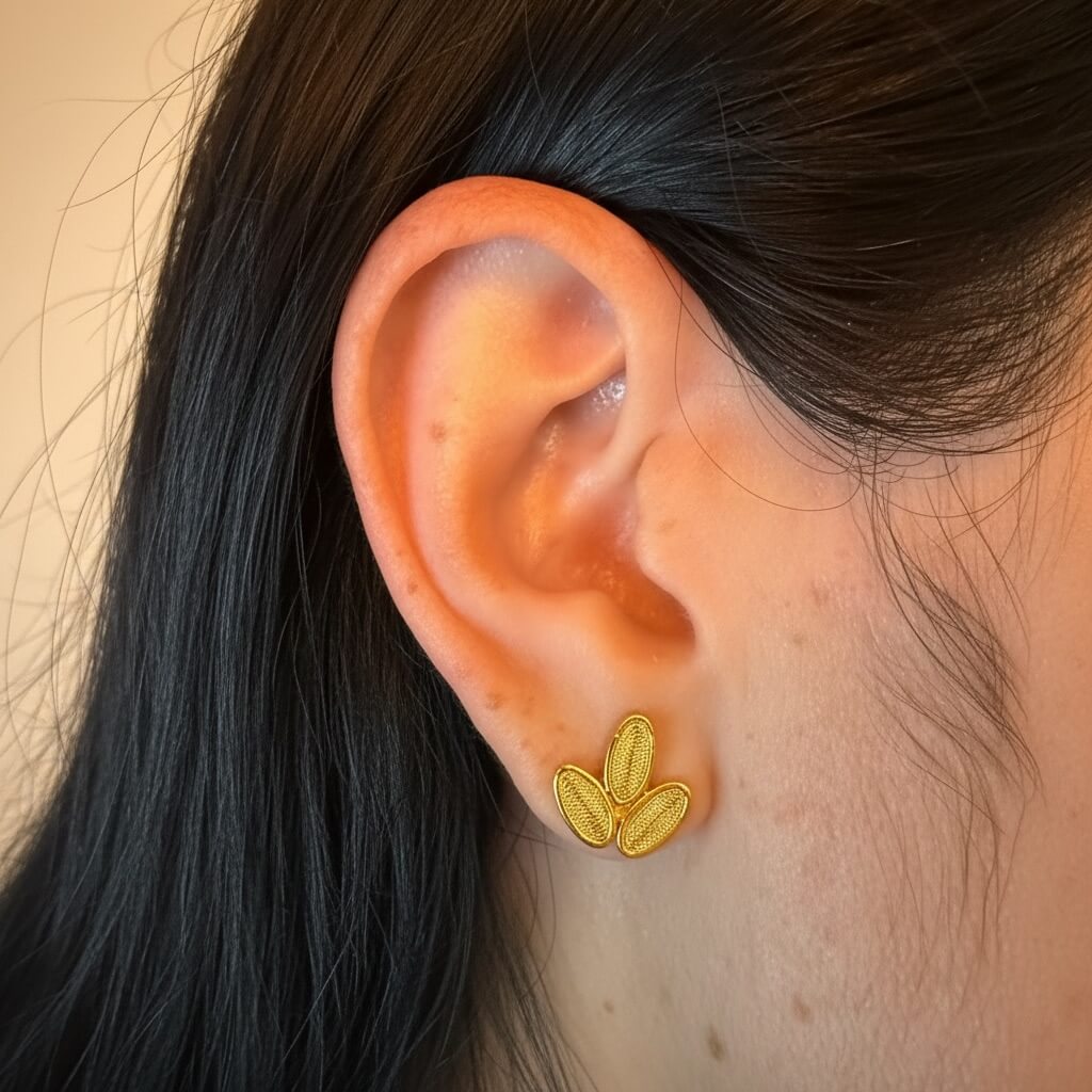 Savia Earrings (Climber & Stud set)