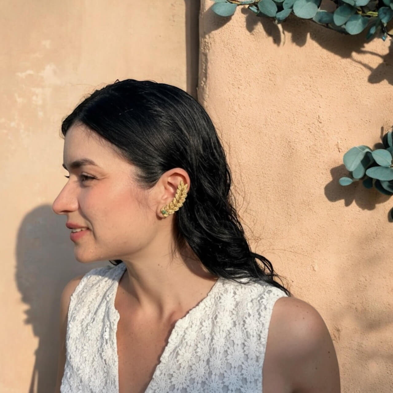 Savia Earrings (Climber & Stud set)