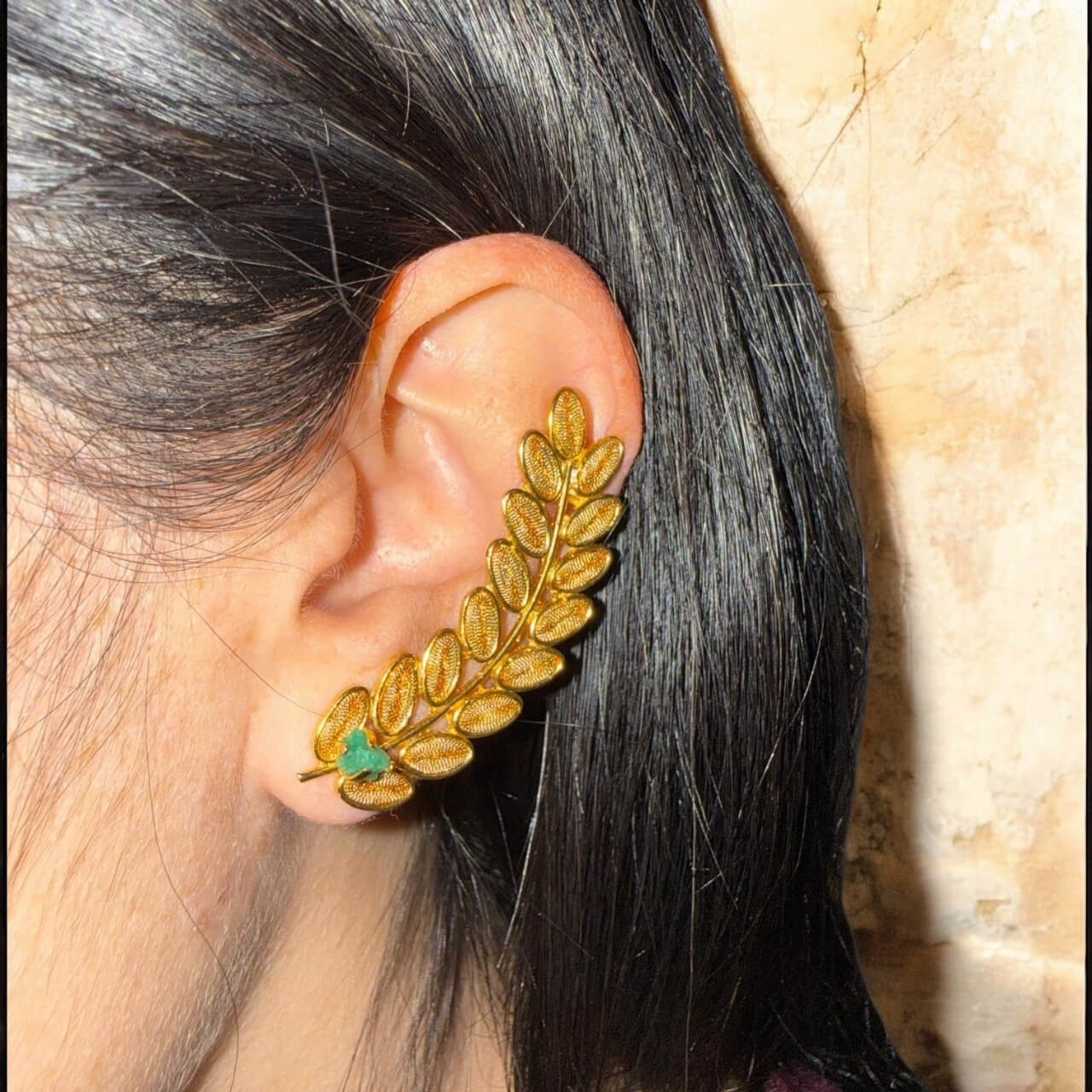 Savia Earrings (Climber & Stud set)