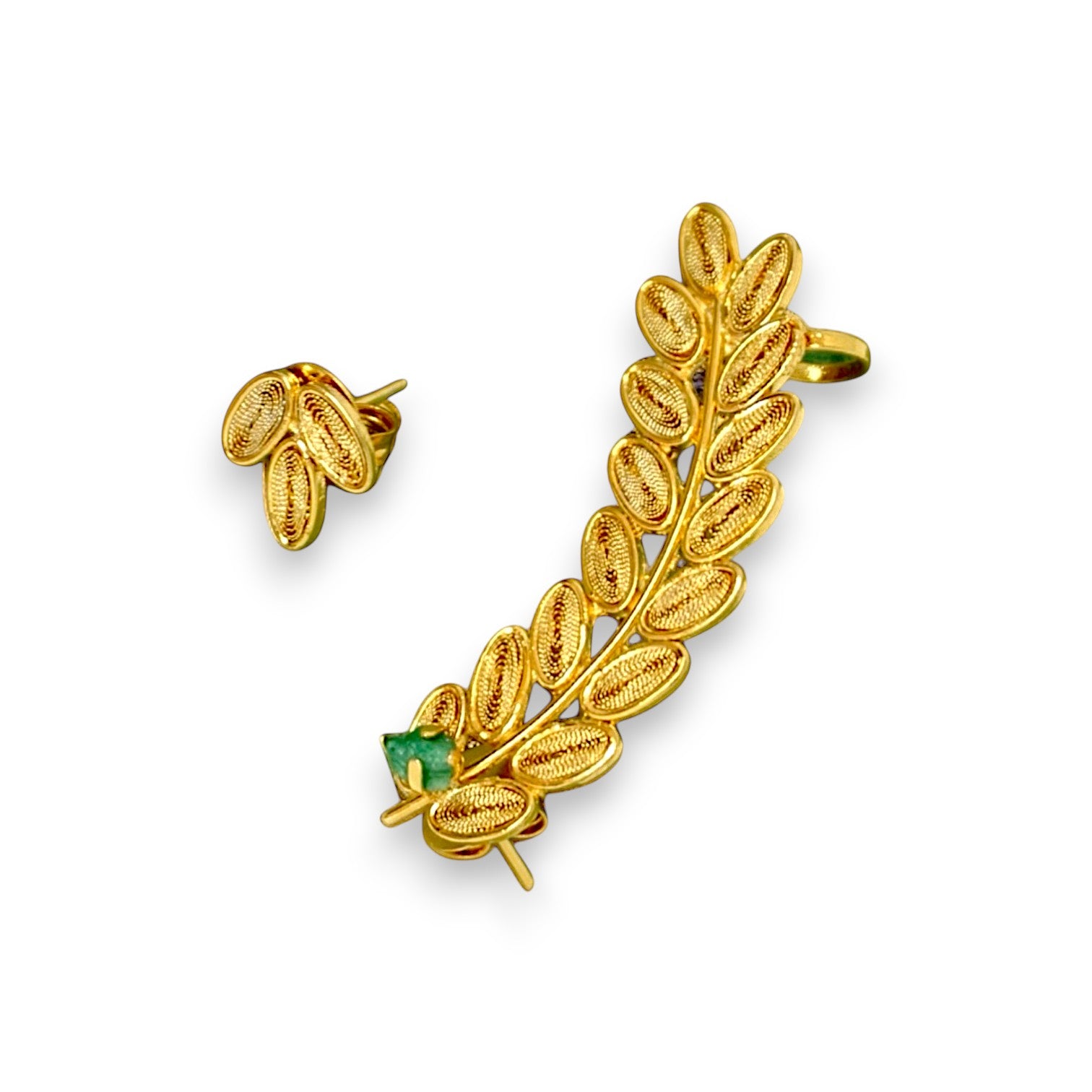 Savia Earrings (Climber & Stud set)