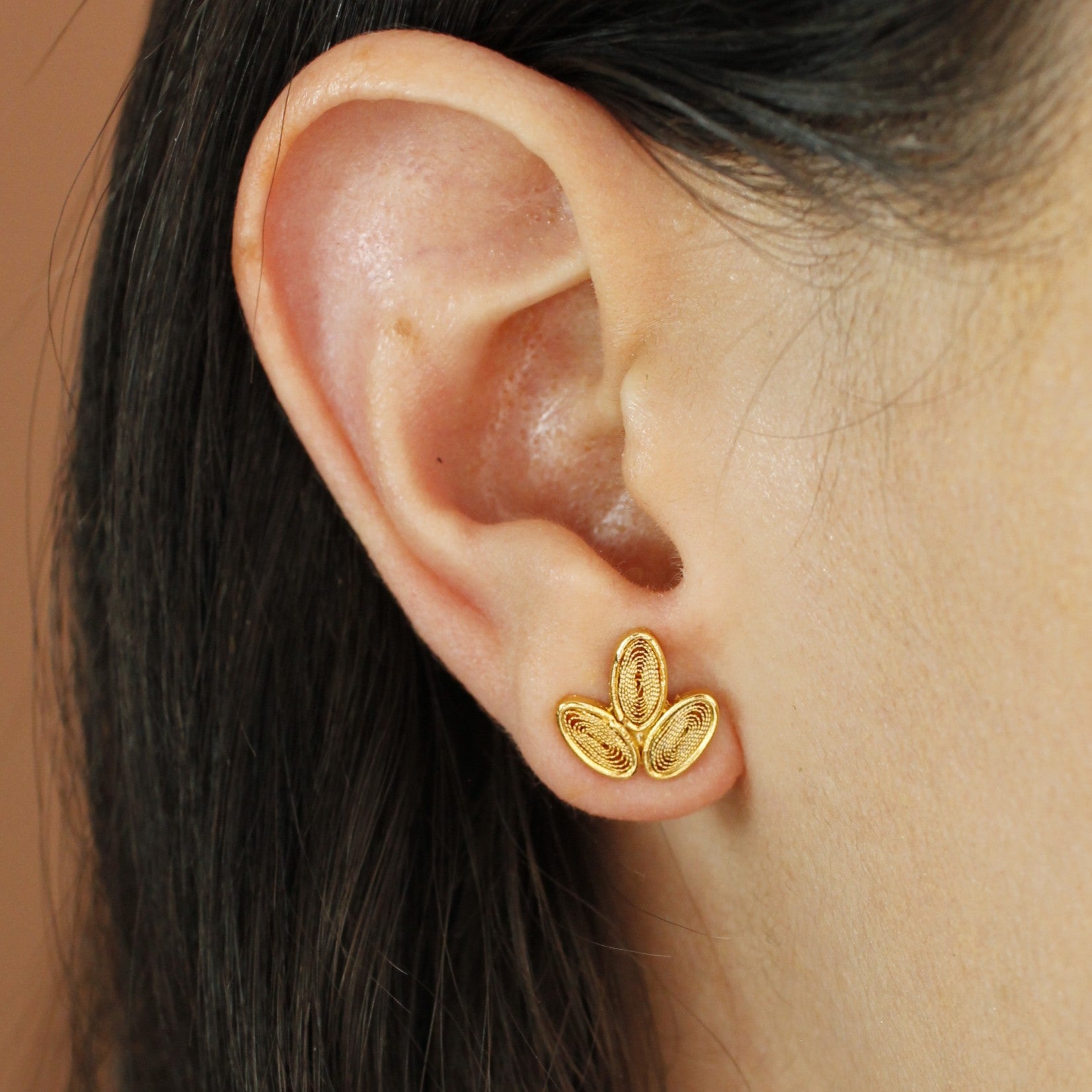 Savia Earrings (Climber & Stud set)