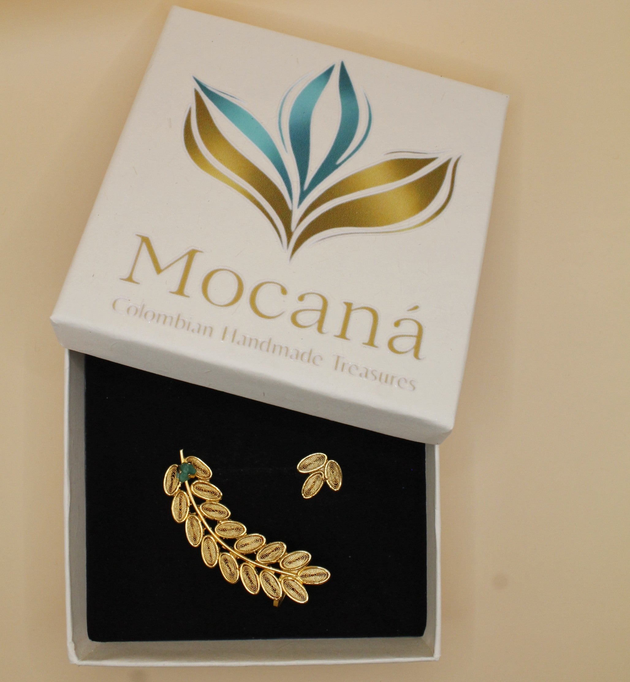 Savia Earrings (Climber & Stud set)